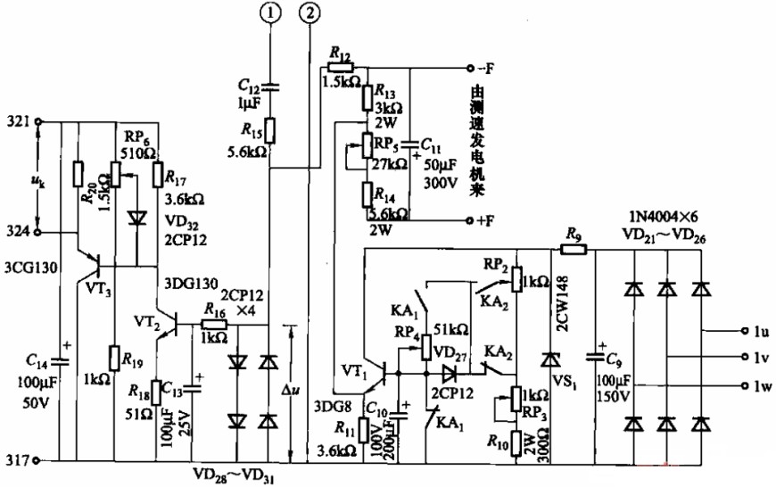 晶閘管控制電路中的VS二極管作用與KP系列放大反饋電路解析